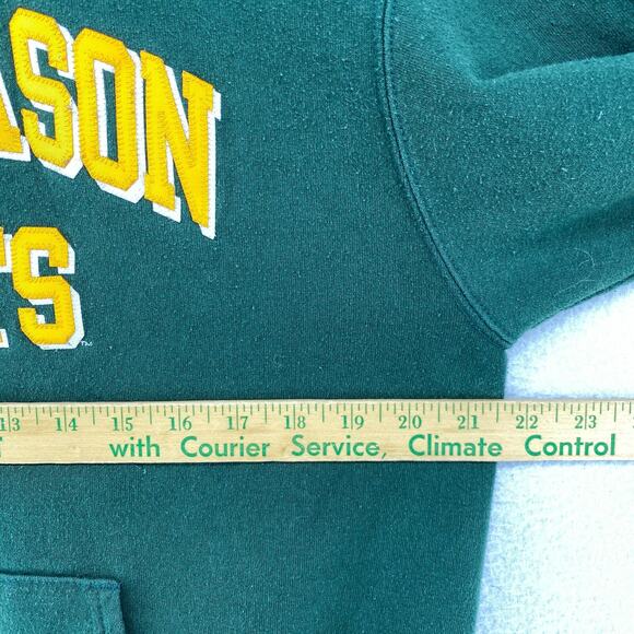 GEORGE MASON UNIVERSITY Hoodie Adult M CHAMPION Patriots Fairfax VA Green - Picture 9 of 11